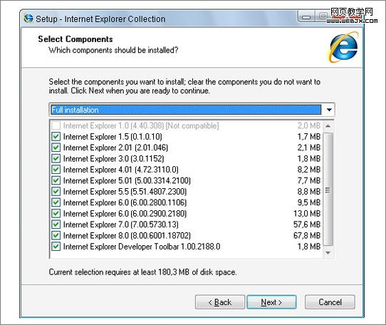 9&10、老版本的Internet Explorer
